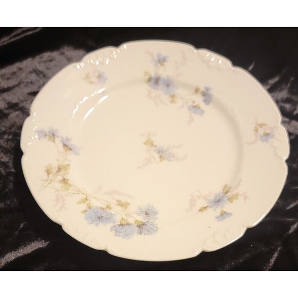 Haviland Limoges Schleiger Blue Floral 9 Inch Dinner Plate - Picture 2 of 6